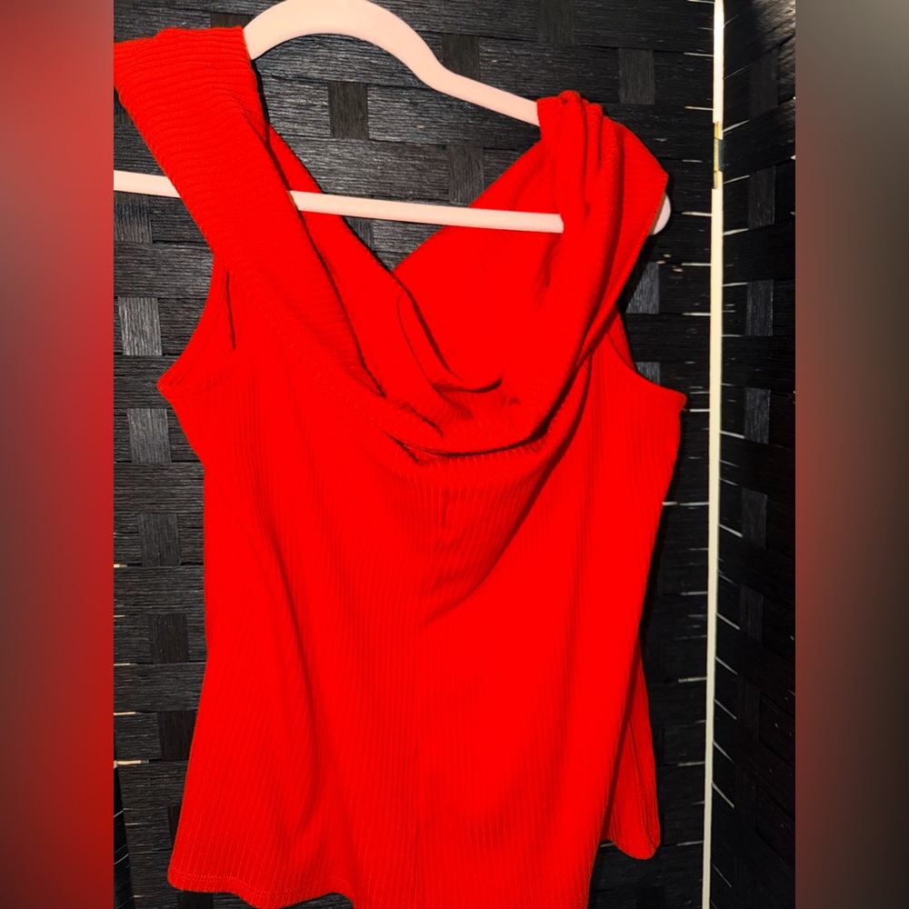A New Day Red Off the Shoulder Women's Top